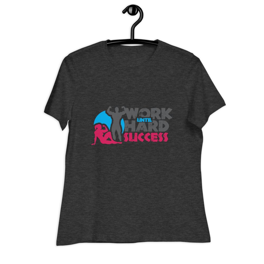 womens relaxed t shirt dark grey heather front 6621e877dcba5